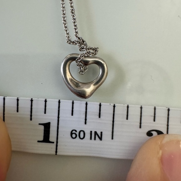 Tiffany & Co. Elsa Peretti®  Open Heart Pendant Necklace 925 Silver small - Picture 3 of 6